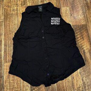 Stylish Black Button Down Shirt